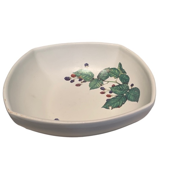 HAEGER VTG serving bowl w/blueberry painting. Sweet blueberry on outside… - Picture 2 of 9